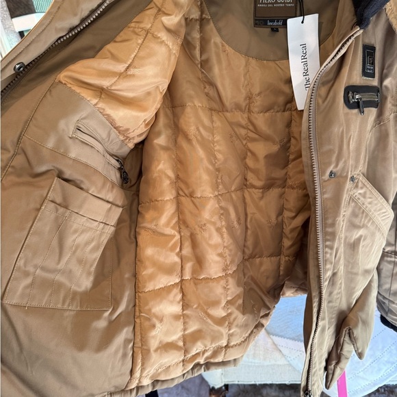 Piero Guidi Brown Jacket with Embroidered Detail size large - Picture 8 of 10